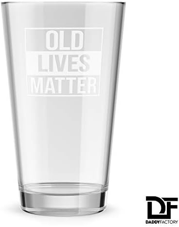 Стариот Живот Прашање Пиво Стакло Куп - Смешно Подарок За Тато, Дедо, Стар Човек - Замолчени Подарок, 16 оз Ласерски Гравирани Пиење