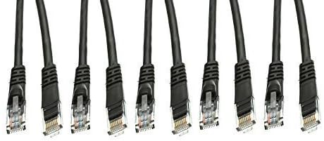Cat5e Ethernet Patch Кабел, Snagless/Моделирани Се Подигне, Црна, 5 Метри, 5 Pack