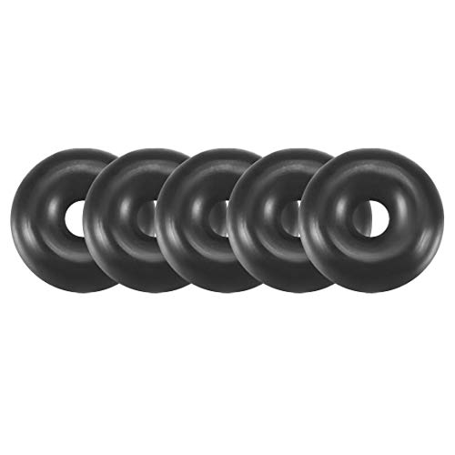uxcell 50Pcs 5мм х 1.9 mm Гума O-прстени NBR Отпорни на Топлина Запечатување Прстен Grommets Црна