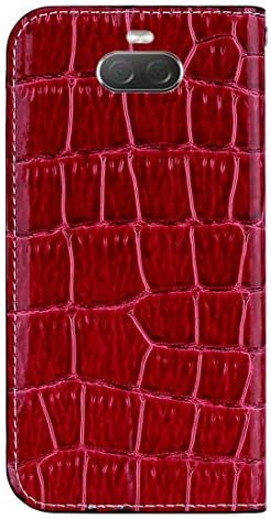 HAIJUN Мобилен Телефон Покрие Случај за Sony Xperia 10 Крокодил Текстура Сјајот во Прав Хоризонтална Флип Кожа Случај со Картичка Слотови & Носител(Роуз Црвено) (Боја : Црвен?