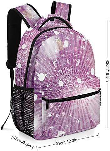 Патување Daypack Виолетова Светлина Ранец Bookbag Патна Торба За Тинејџери
