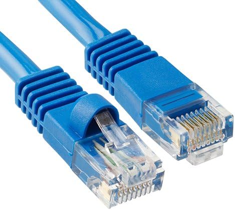 Cat5e RJ45 Печ Ethernet LAN Мрежата Кабел – 100 ft Сина Боја
