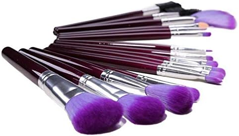 Dpliu Шминка Четка Set-16 Пурпурна Шминка Четки Убавина Алатка Поставете Мека Случај Преносни Премии Синтетички Фондацијата Лице