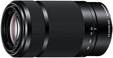 Sony E 55-210mm F4.5-6.3 Објектив за Sony E-Монтирање на Камери (Црна) - Меѓународна Верзија (Нема Гаранција)