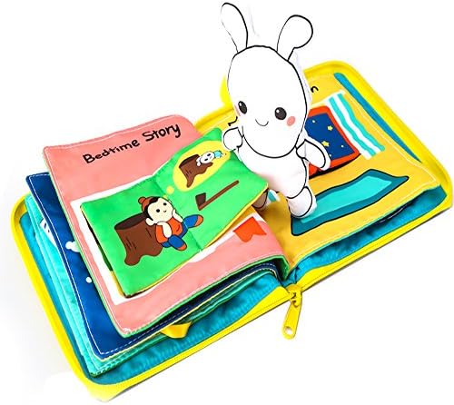 Мека Бебе Играчки Допрат и да се почувствуваат Крпа Книга, 3D Книги Ткаенина Активност за Бебиња /Години, Учење да се Сензорни Книга、се