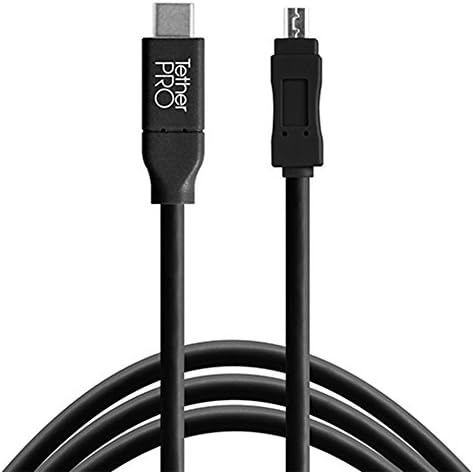 TetherPro USB-C до 2.0 Mini-B 8-Пински, 15' (4.6 m) (Црна)