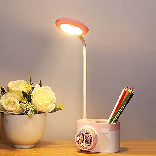 Канцеларија Биро Светилка, Маса Светилка USB Полнење за Родендени за ноќта на Вештерките за Божиќ(розова, Pisa Потпрена Кула Тип)