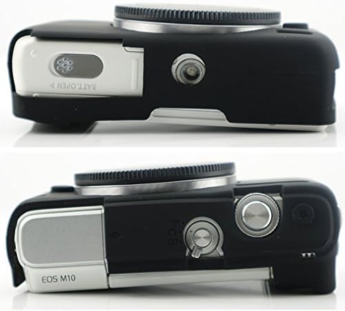 First2savv XJPT-EOSM10-GЈ-01 Гума Камера Случај Торба полна покритие за Canon EOS M10 + SD читач на картички