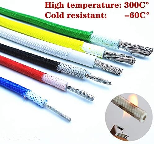 JINchao-бакарна жица Топлина Отпорни на 300°C Стаклени Влакна Плетенка Висока Температура Силикони Жица И Кабел, 0.3 mm-4mm 6mm,