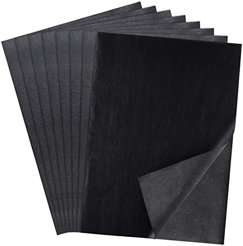 ASTARON 50 Лист Јаглерод Хартија Црна Трансфер на Хартија Следење на Хартија за Следење на Дрво Ткаенина и Други Површини, 8.5 x