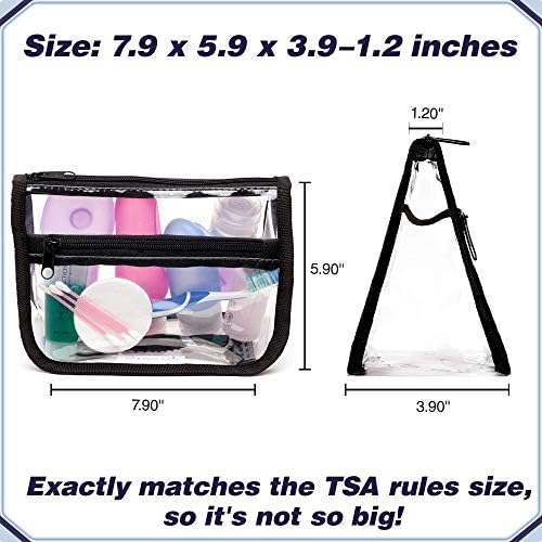 TSA Одобрени Toiletry Торба 3-1-1 Јасно Патување Козметички Торба со Рачка - Четвртиот Големина Торба со Патент - Носење на Багажот