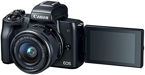 Ал сорт-на Canon меѓуна Canon EOS M50 Mirrorless Дигитален Видео Комплет со 15-45mm Зум Објектив + Шут-Пиштол Микрофон 6 + ДОВЕДЕ