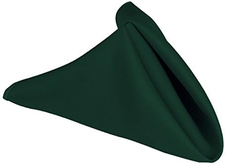 LinenTablecloth 17NPK-010165 17-Инчен Полиестер Салфетки, Ловец Зелена, 12 Парче (Пакување од 1)