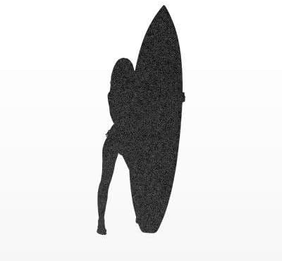 Налепница Decals Surf Девојка Декорација Водоотпорен Трки Возило Таблета 3 X 1,2