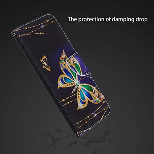 Linzhou Samsung Галакси A52/A52S 5G Случај Кожа Случај Боја Сликарство Паричникот Стојат Функција прекривачот Заштитна Мобилен Телефон
