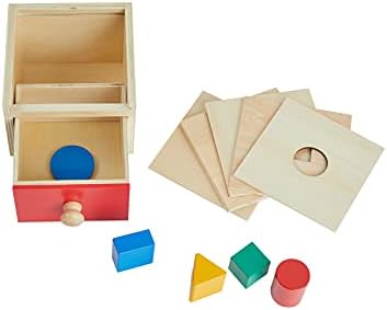 Adena Montessori Сортирање Капка Кутија за Играчки со 6 Borad и Фиока Едукативни Играчки за Деца Бебе Години