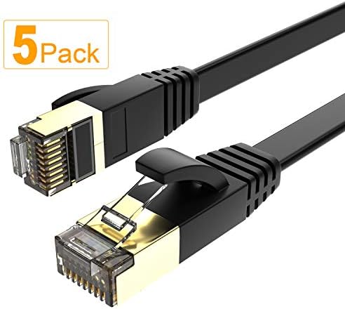 Станот Cat7 Ethernet Кабел(2 Парчиња) SHD Мрежа Patch Кабел FTP/STP LAN Кабел Компјутер Печ Мозок-3 Метри