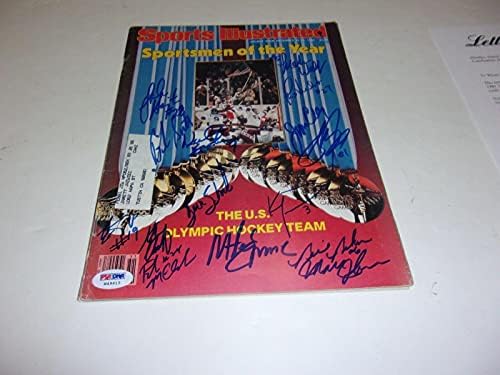 1980 Олимписки Хокеј Тим Чудо На Мраз Psa/днк/грб Потпишан Спорт Ѕ - Autographed Олимписки Списанија