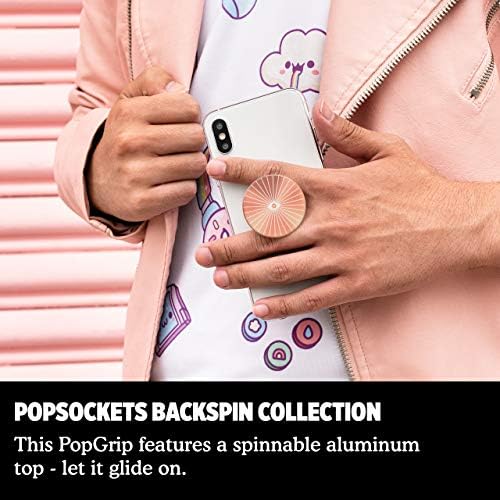 PopSockets: PopGrip Проширување Стојат и Контрола со Swappable Врвот за мобилни Телефони & Таблети - Backspin Алуминиум Око на Небото