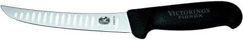 Victorinox 5.6523.15 Fibrox Boning Нож за Deboning Месо и Риба Granton Работ на Ножот во Црна 6-инчен