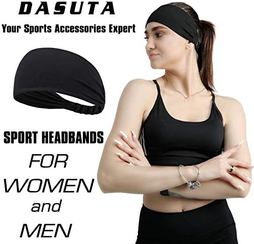 DASUTA Сет од 5 Жени е Јога Спорт Спортски Headband Sweatband за Водење на Спортски Патување Фитнес Еластична Wicking Стил Bandana