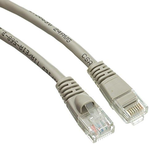Cat5e Ethernet Patch Кабел, Snagless/Моделирани се Подигне, 2 Нозе, Сива, Пакување од 2 (ED744250)