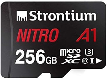 - Стронциум-Nitro 256GB Микро SDXC Мемориската Картичка 100MB/s А1 UHS-I U3 Класа 10 w/ Адаптер за Висока Брзина За паметни телефони
