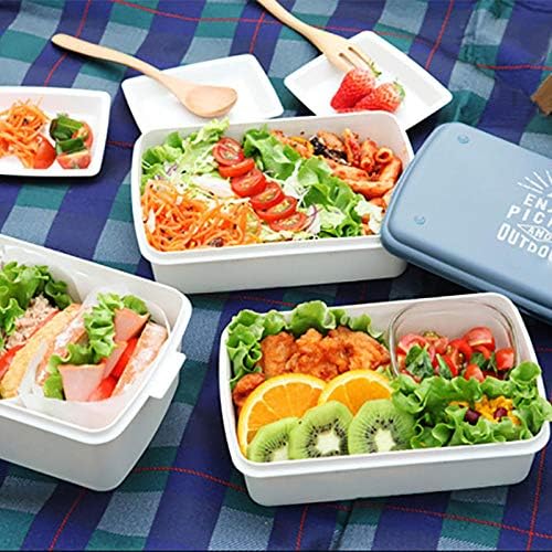 Mizero Јапонија Изолација Multilayer Комбинација Ручек Кутија Преносни Бенто Храна Складирање Сад За Пикник Microwavable Ручек Кутија-Sky_Blue