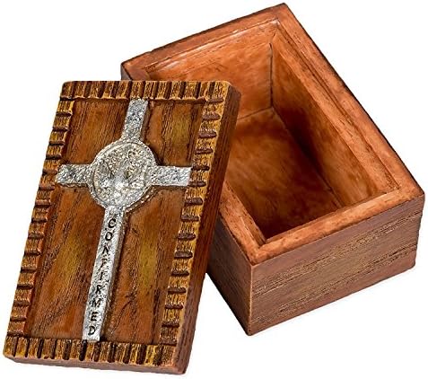 Римската Потврди во Христа Дрво Заврши Мали Потврда Накит Keepsake Кутија