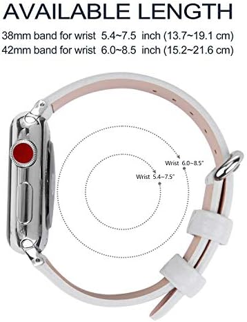 Компатибилен со Apple Watch - 38mm / 40mm (Серијата 5,4,3,2,1) Кожа Wristband Нараквица со Нерѓосувачки Челик Затворач и Адаптери