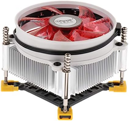 Homyl 2500RPM Компјутер, ПРОЦЕСОРОТ Тивка Фан 9cm Ладење Топлина Мијалник Кулер Вентилатор за LGA 1366 Црвена