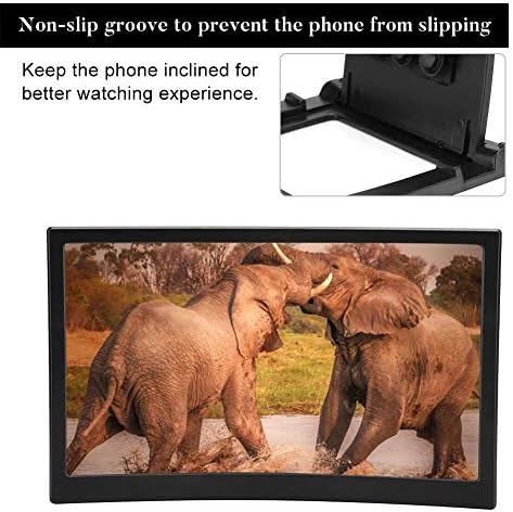 Екран Зголемувачот, Виткање Дизајн Не се Лизга 12-инчен Криви Мобилен Телефон Екран Зголемувачот HD Видео Засилувач Видиме Стојат
