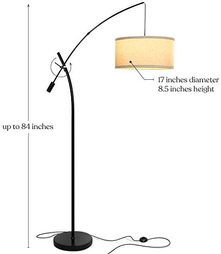 Brightech Grayson - Модерен Лак Подот Светилка за Дневна Соба - Современа, Високи LED Светло Постигнување од Зад Каучот да Висат
