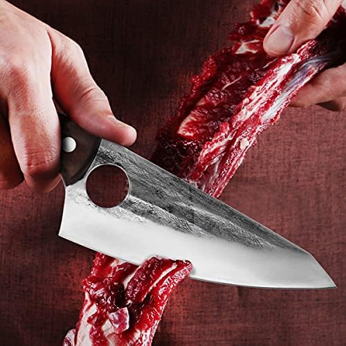 Boning Нож, 5.5 Лов Нож од Нерѓосувачки Челик рачно изработени Фалсификувани Кујнски Нож за Месо Сечкање Секира Готвач Ножеви Boning