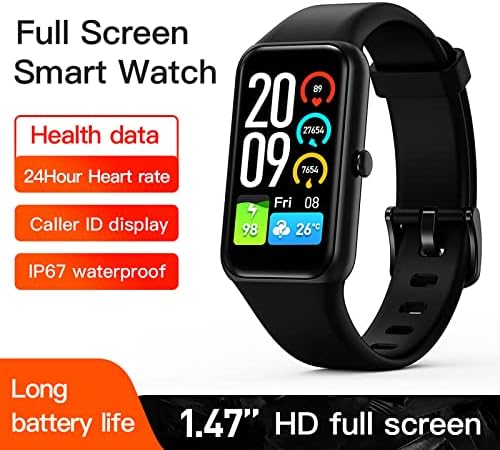 hhscute Smart Watche,1.47 цел Екран Паметни Часовници за Жени Smart Watch за iPhone Компатибилен Лесен Дизајн 10 Спортски Режими