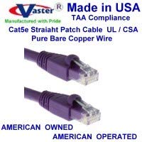 SuperEcable - САД-0675-75 Ft UTP Cat5e - произведено во САД - Виолетова – УЛ 24Awg Чист Бакар – Ethernet Мрежа Patch Кабел