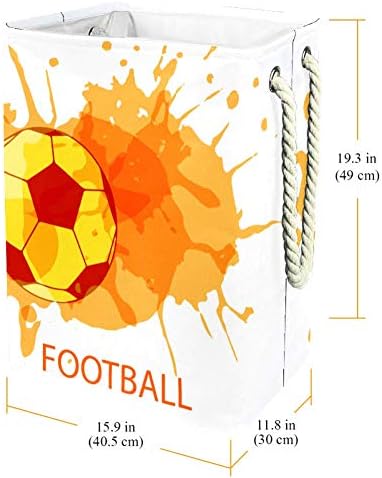 Unicey Фудбал со Портокал Акварел Blots Перење Забавува Расклопна Кошница за Складирање Корпа за Бебе Попречи