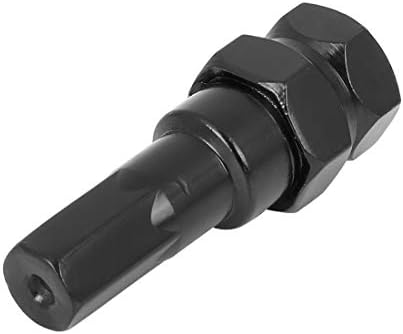X AUTOHAUX 2 Парчиња Црна 6 Страни 12mm Хексадецимален Тјунер Копче на Воланот Rim Повлечи Орев Приклучок Адаптер Алатка