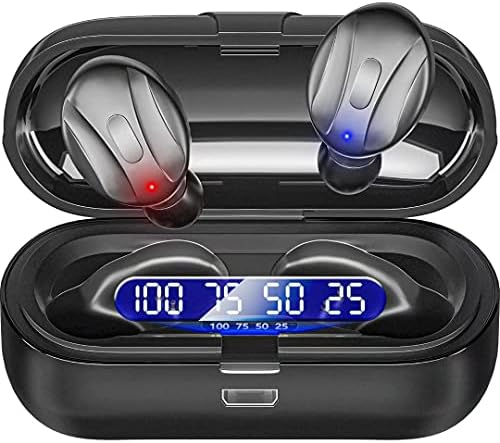 Earbuds Слушалки, IPX5 Водоотпорни Слушалки Hi-Fi Стерео во Уво Слушалки со 350Mah Полнење Случај за Патување