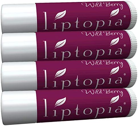 Liptopia® Сите Природен Восок Lip Balm SPF15 - Диви Бери (4 Парчиња)
