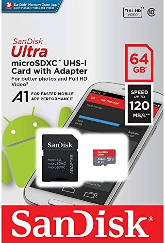 Ултра 64GB MicroSDXC Работи за Samsung Galaxy A9 (2018) Плус Потврдена од страна на SanFlash и SanDisk (A1/C10/U1/8k/120MBs)