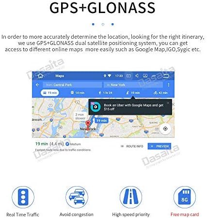 Dasaita 7 2 din Андроид 9.0 Стерео во Автомобил за Универзална Тојота автомобил Multi Touch Screen Радио, WiFi/Bluetooth/Огледало