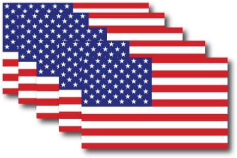 Американското Знаме Автомобил Магнет Decal - 5 Пак, 2-3/4 x 4