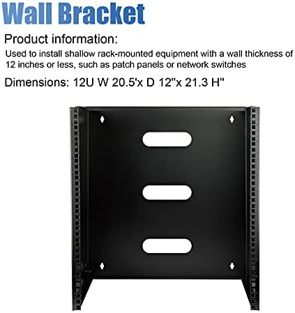 FerruNet 12U Wall-Mount Заградата за Rack-Mount Опрема - 12 Длабоко Пакет со 1x 1U Rackmount PDU Моќ Лента со 8 Места,ќе се Применуваат