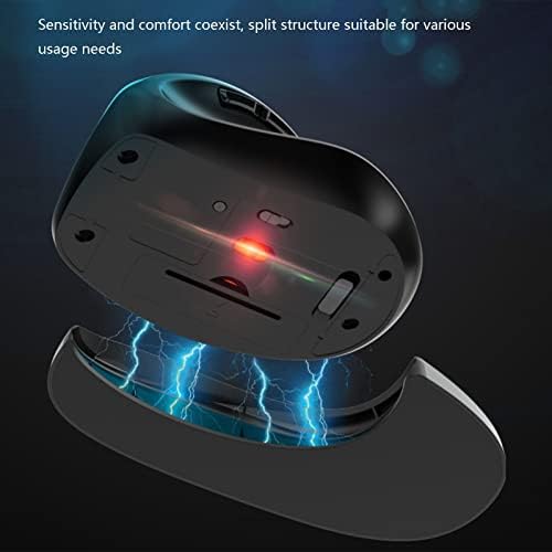 ZHANGQI Безжичен Глушец, Компјутерски Глушец, Безжични Оптички Маус со USB Приемник, Преносни Ергономски Безжичен Глушец, Погоден