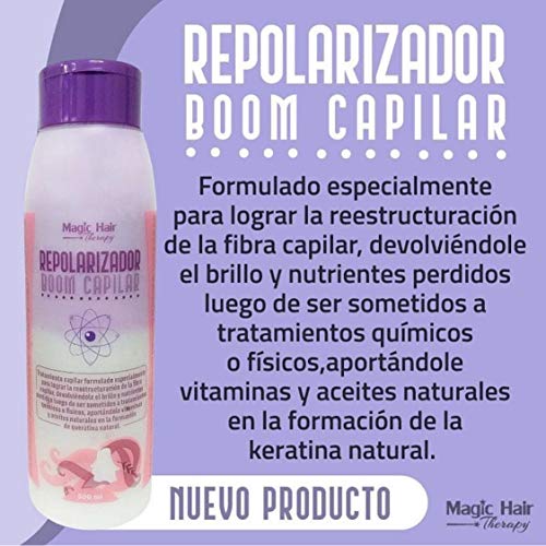 Магијата на Косата Терапија Repolizador Бум Capilar за Коса, маска за поправка со хранливи материи за оштетат косата предизвикано