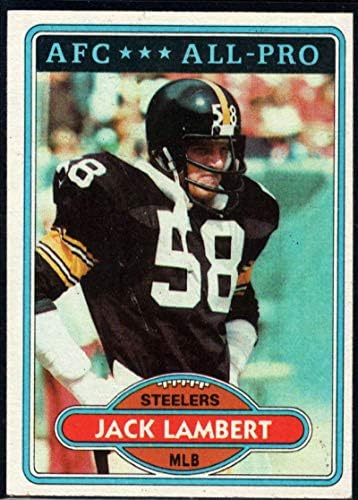 1980 Topps 280 Џек Lambert Питсбург Steelers МАК Фудбалот Картичка NM-MT