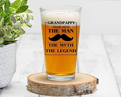 Prezzy Персоналните Grandpappy Човекот Митот Легендата Пиво Пивце Стакло 16oz Смешно Пензионирање Роденден Татковци Ден Пиво Првенство