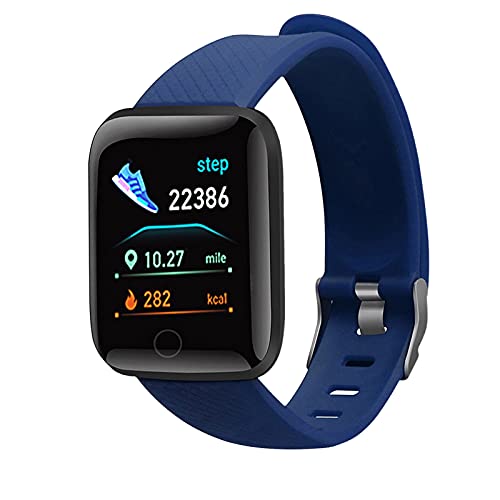 Smart Watch 1.4 Инчен Дисплеј Smartwatch за Мажи Жени Спорт Види за Android, iOS Роденден на Божиќ Подарок за Возрасни Деца (Сина)