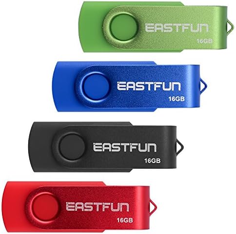 EASTFUN 4 Парчиња 16GB USB 2.0 Флеш Диск Пати Складирање Memory Stick усб Пенкало Диск Скок Вози Zip Вози Вртливата Дизајн, се Меша